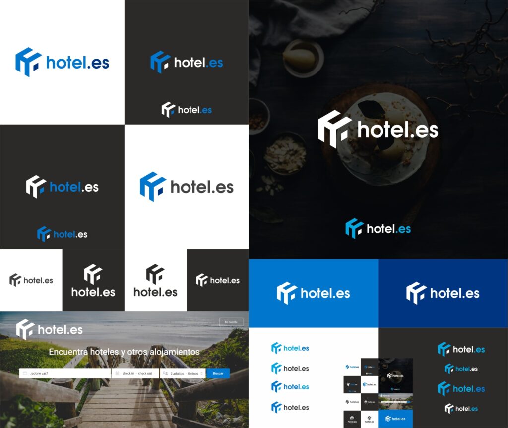 Portfolio: Hotel.es - branding - Brand Guideline - Logo design - Identity Design - Business Card Design - Stationary Design