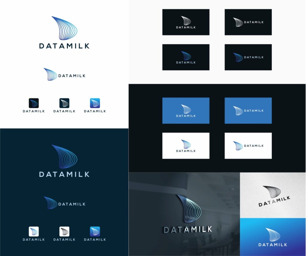 Portfolio: Datamilk - branding - Logo design - Identity Design