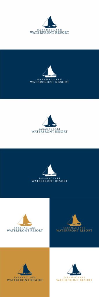 Portfolio: Saranac Lake Waterfront Resort - branding - Brand Guideline - Logo design - Identity Design - Business Card Design - Stationary Design