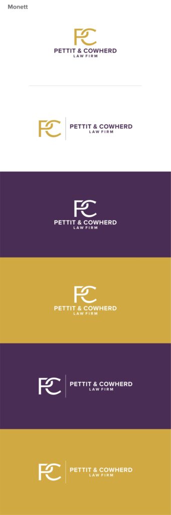 Portfolio: Pettit & Cowherd Injury Law - branding - Brand Guideline - Logo design - Identity Design - Business Card Design - Stationary Design