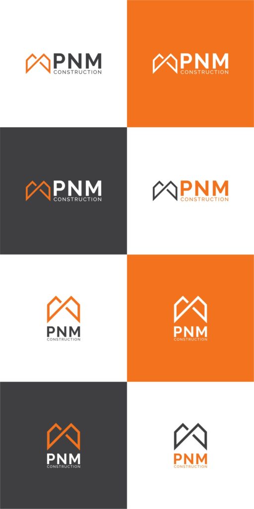 Portfolio: PNM Construction - branding - Logo design - Identity Design