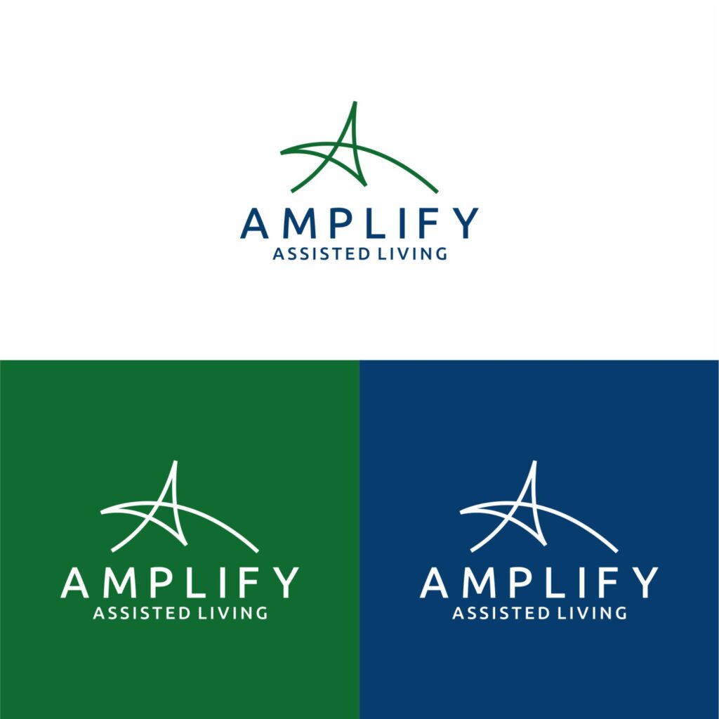 Portfolio: Amplify assisted living - branding - Logo design - Identity Design
