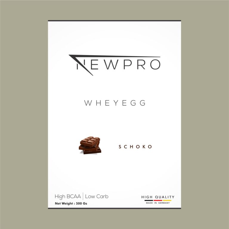 Portfolio: NewPro Whey Egg, Schoko - Poster Design, Food Company - Label Design- Packaging Design - branding - Graphic Design - Print Design - Stationary Design